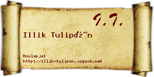 Illik Tulipán névjegykártya